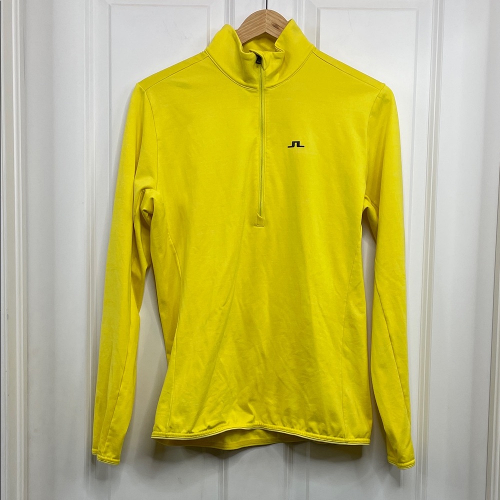 J. Lindeberg Long Sleeved Yellow Women's Athletic Top Large